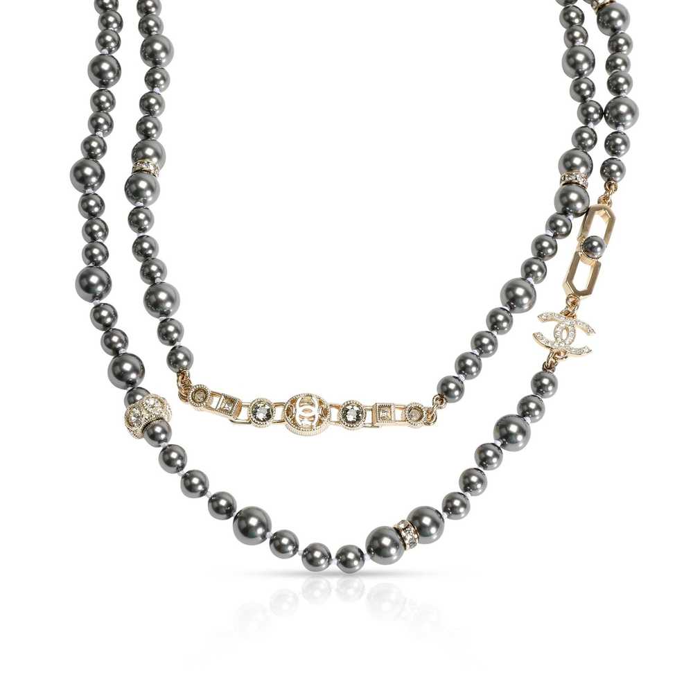 Chanel Chanel Costume Long Necklace with Cultured… - image 1