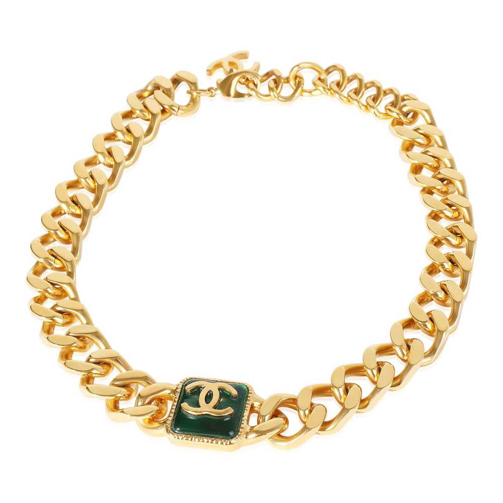 Chanel Chanel 2020 Resin CC Curb Link Choker Gold… - image 3