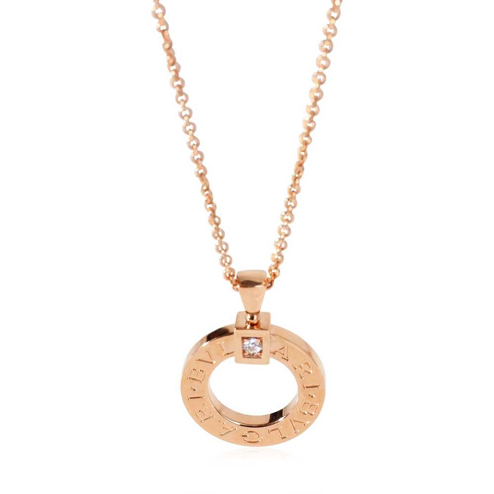 Bvlgari Bvlgari Diamond Pendant in 18K Rose Gold … - image 1