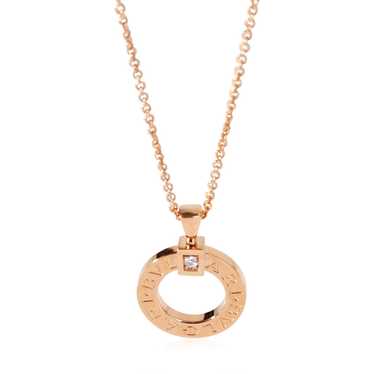 Bvlgari Bvlgari Diamond Pendant in 18K Rose Gold … - image 1