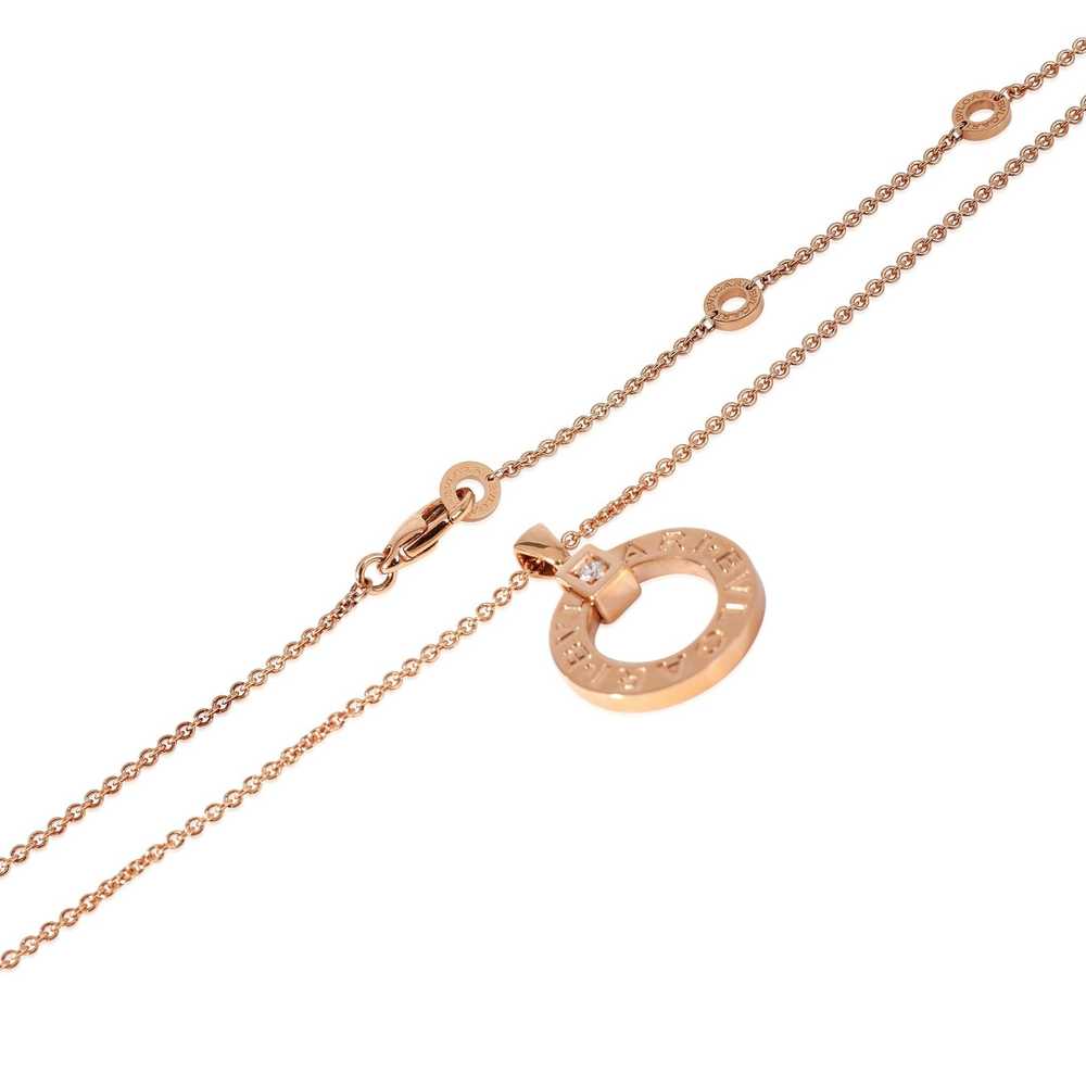 Bvlgari Bvlgari Diamond Pendant in 18K Rose Gold … - image 2