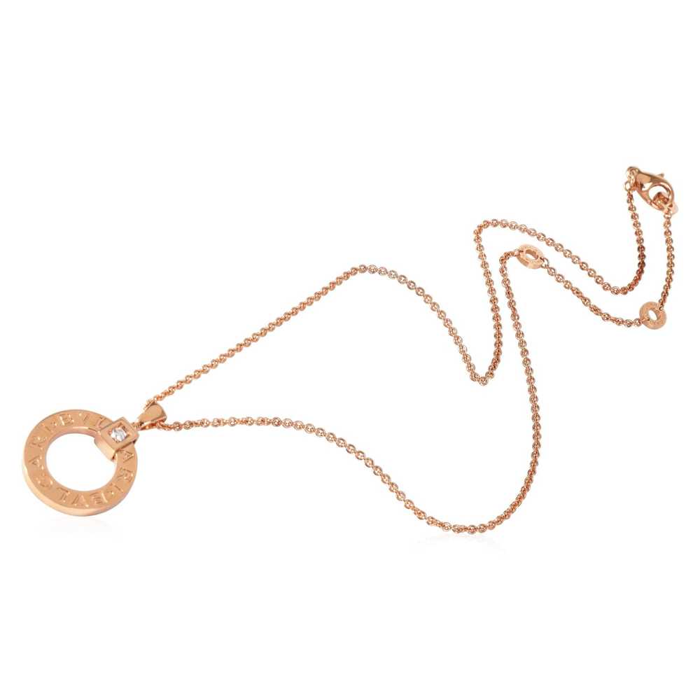 Bvlgari Bvlgari Diamond Pendant in 18K Rose Gold … - image 4