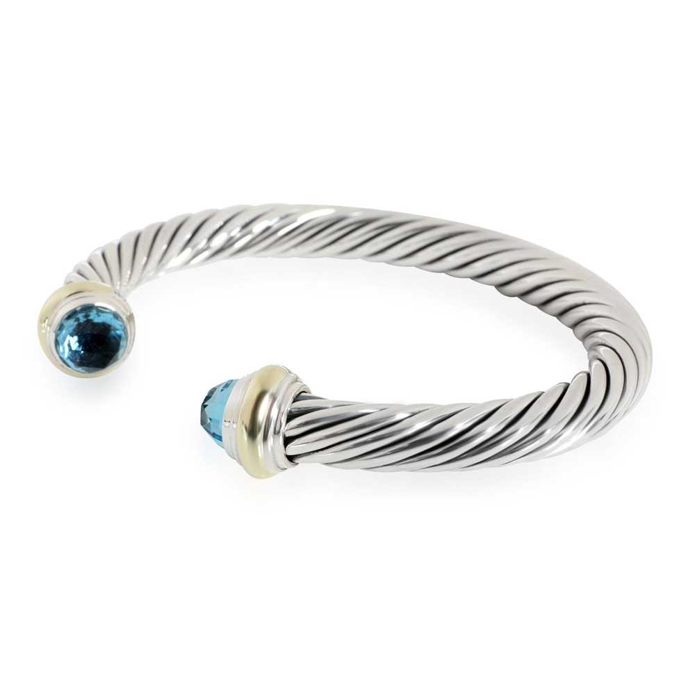 David Yurman David Yurman Cable Bangle with Blue … - image 2