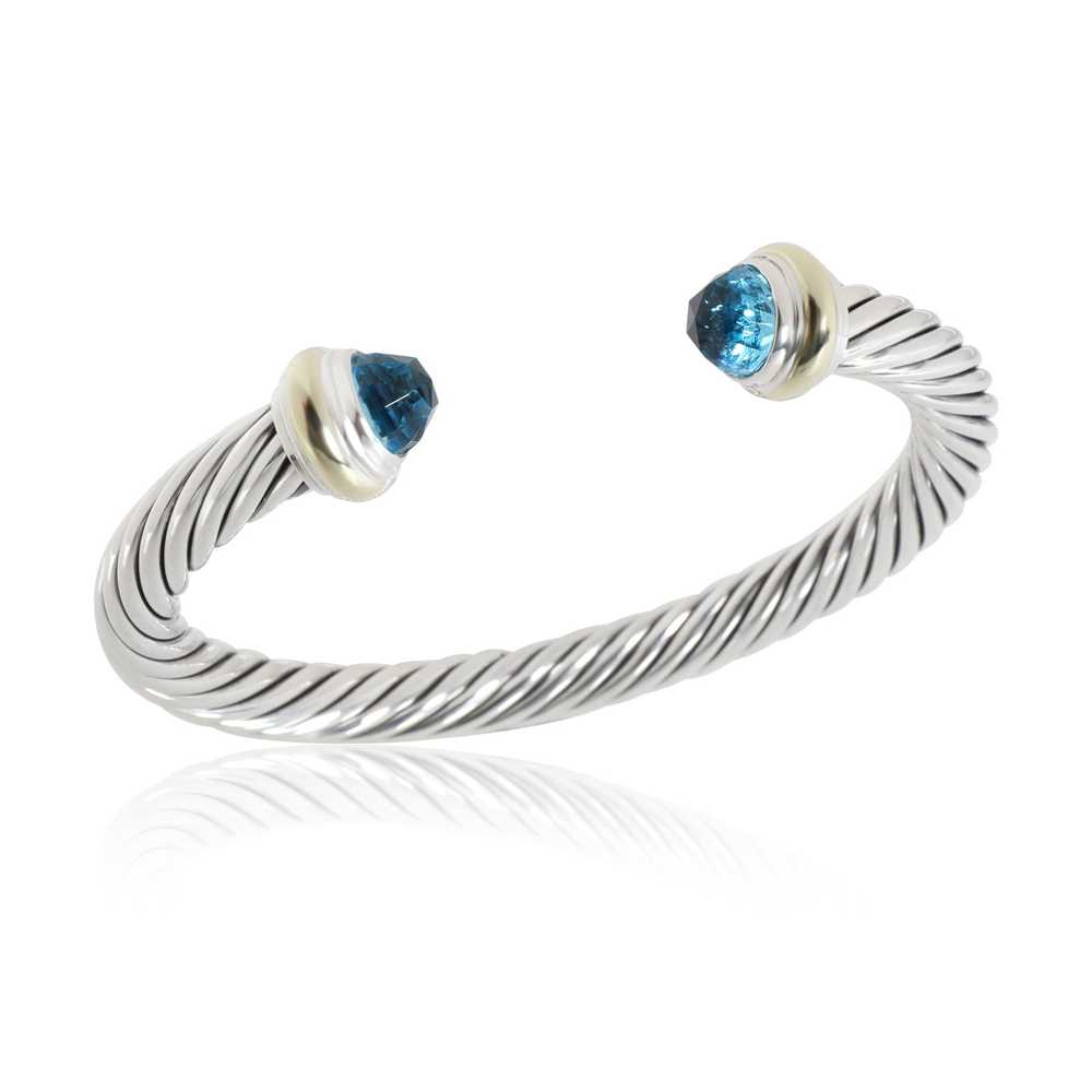 David Yurman David Yurman Cable Bangle with Blue … - image 3