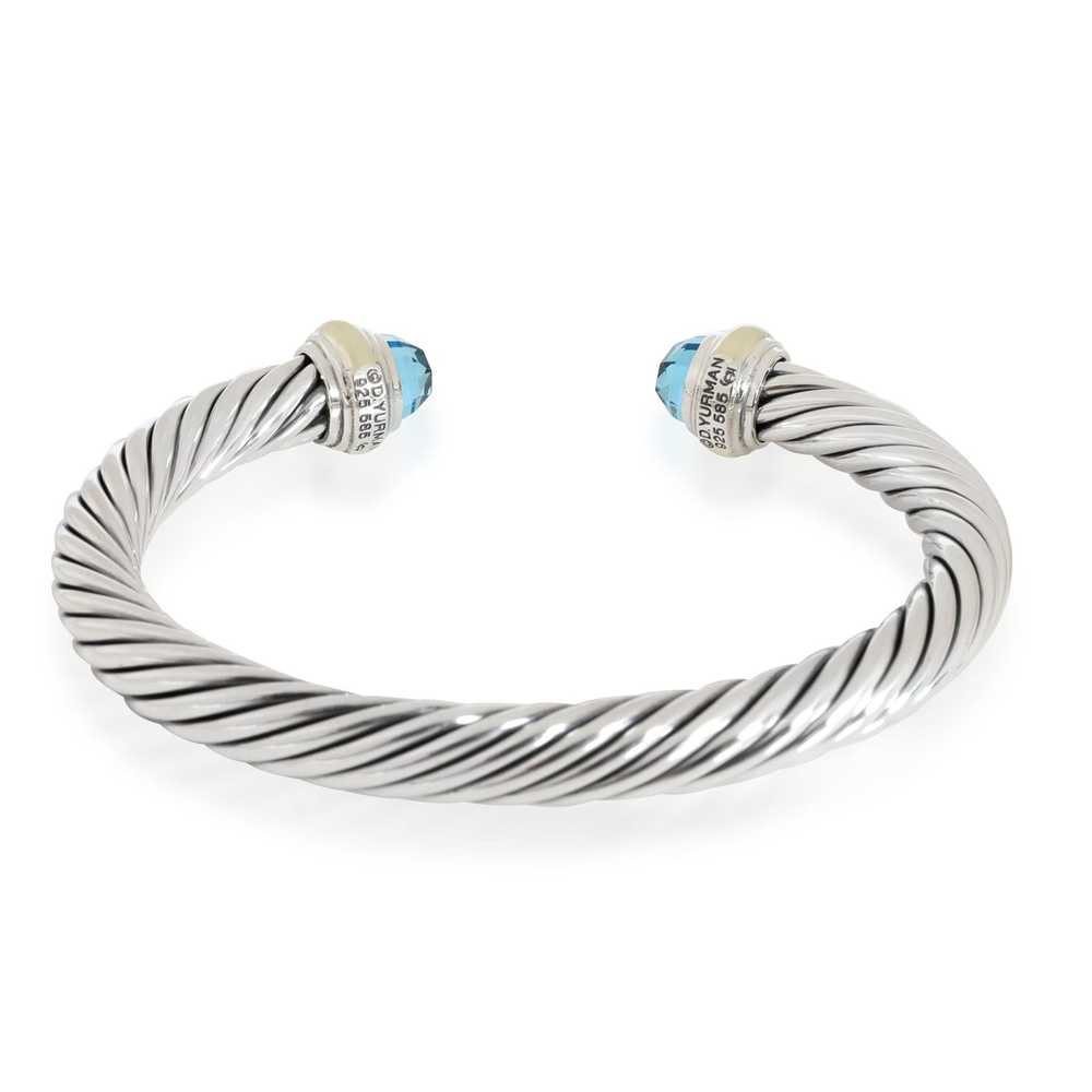 David Yurman David Yurman Cable Bangle with Blue … - image 4