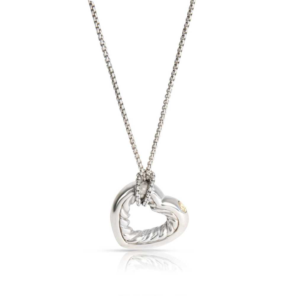 David Yurman David Yurman Cable Heart Pendant in … - image 1