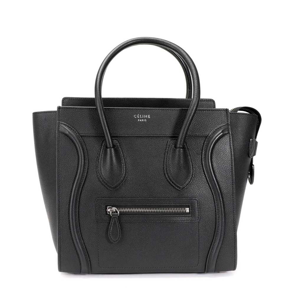 Celine Céline Black Calfskin Leather Micro Luggag… - image 1