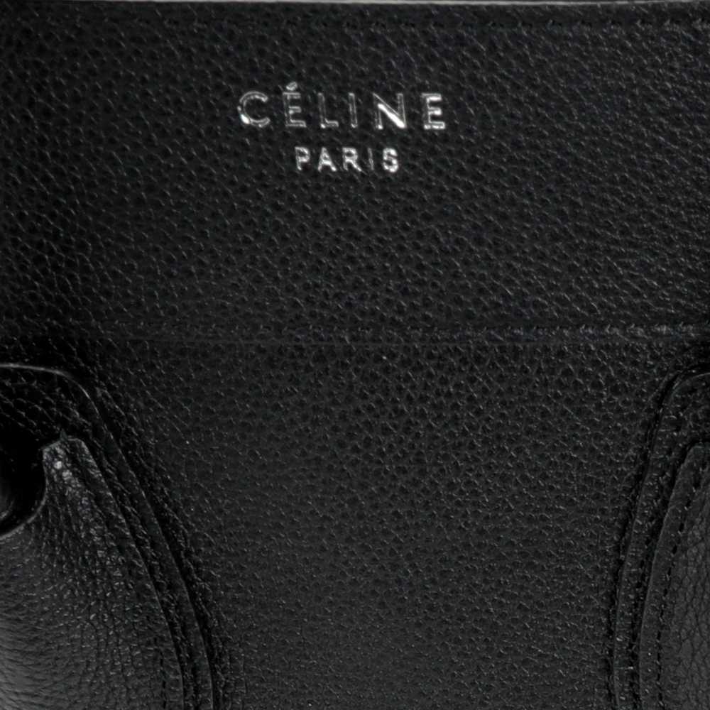 Celine Céline Black Calfskin Leather Micro Luggag… - image 5