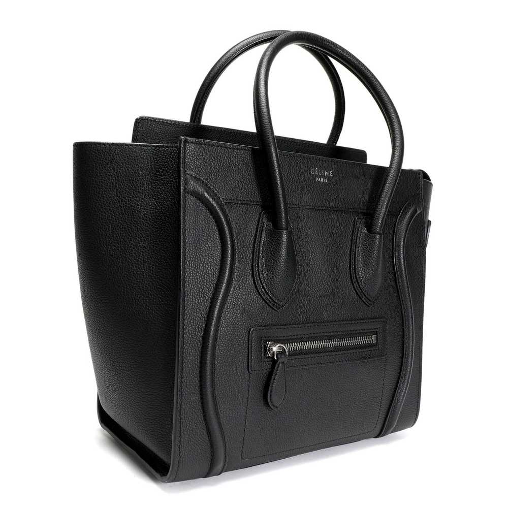 Celine Céline Black Calfskin Leather Micro Luggag… - image 6