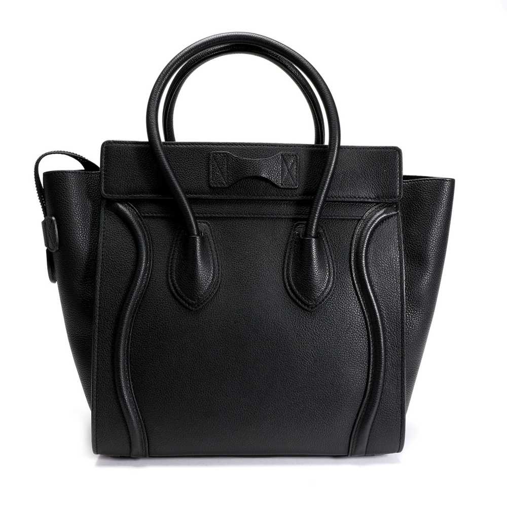 Celine Céline Black Calfskin Leather Micro Luggag… - image 8