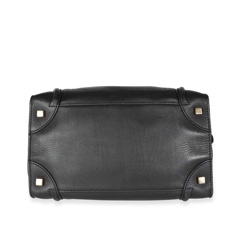 Celine Céline Black Calfskin Leather Mini Luggage… - image 4