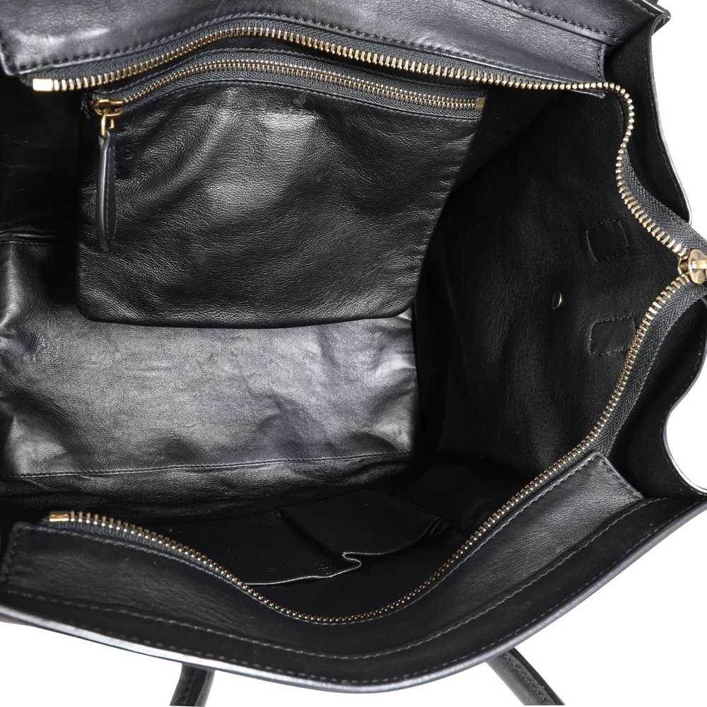 Celine Céline Black Calfskin Leather Mini Luggage… - image 7
