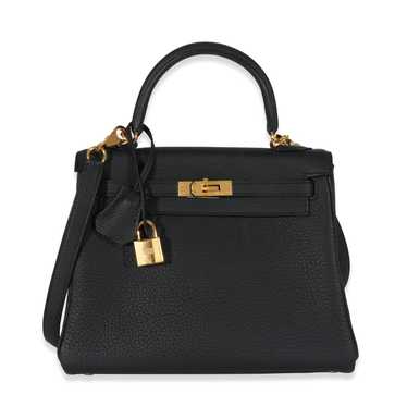 Hermes Hermès Noir Veau Togo Kelly II Retourne 25… - image 1