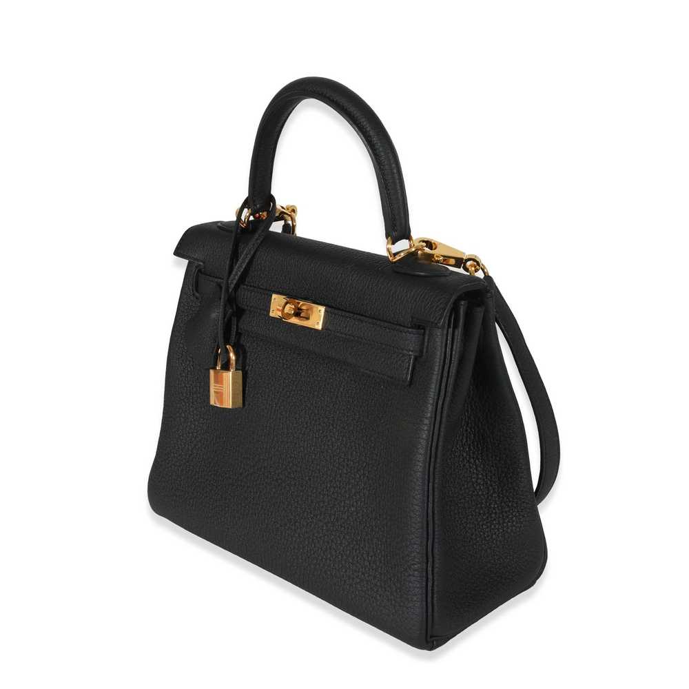 Hermes Hermès Noir Veau Togo Kelly II Retourne 25… - image 2