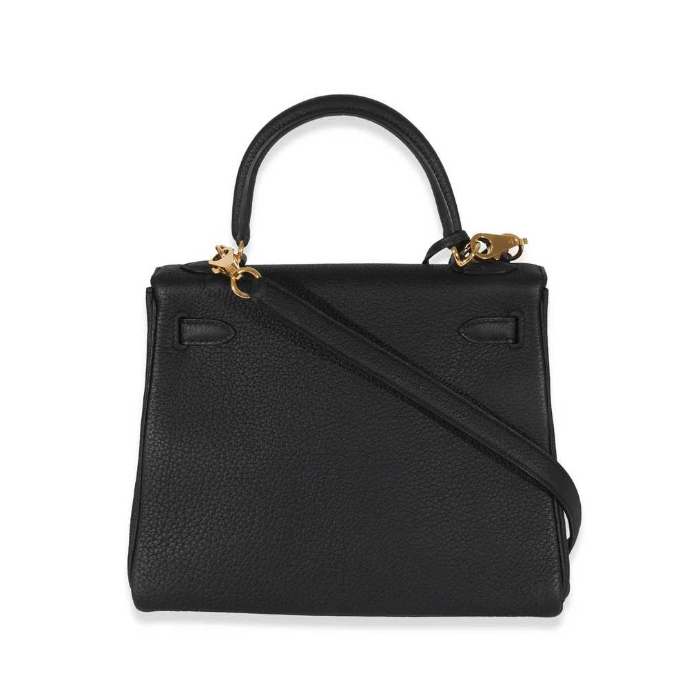 Hermes Hermès Noir Veau Togo Kelly II Retourne 25… - image 3