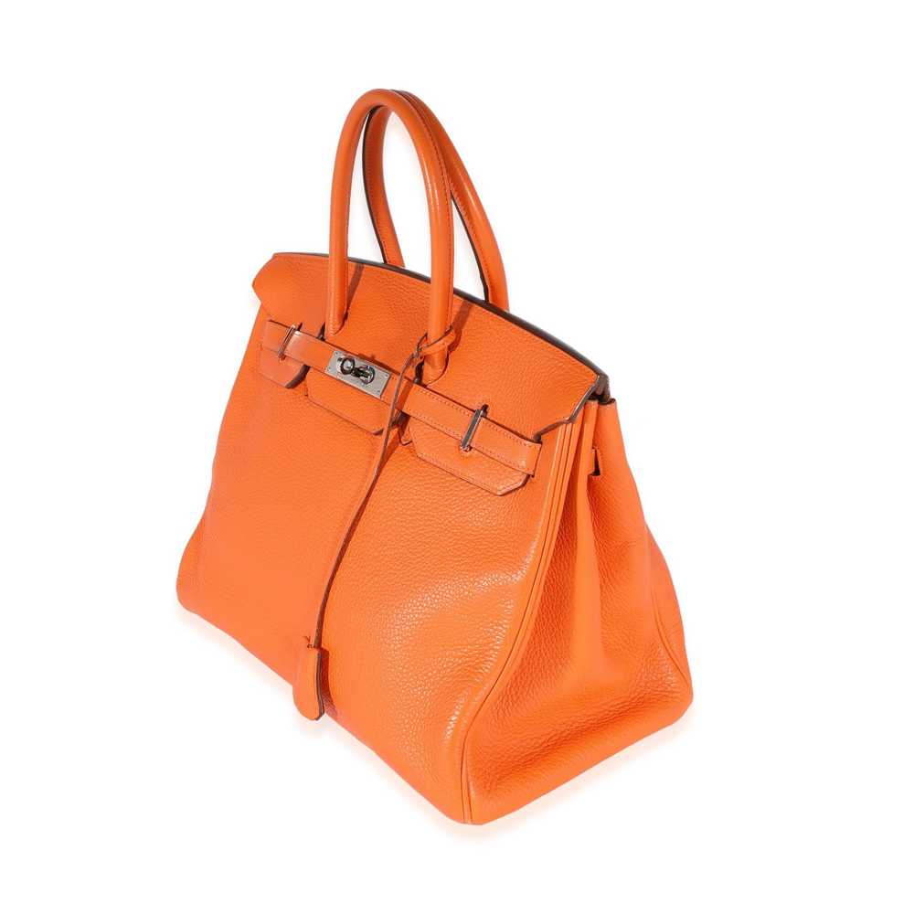 Hermes Hermès Orange Togo Birkin 35 PHW - image 2