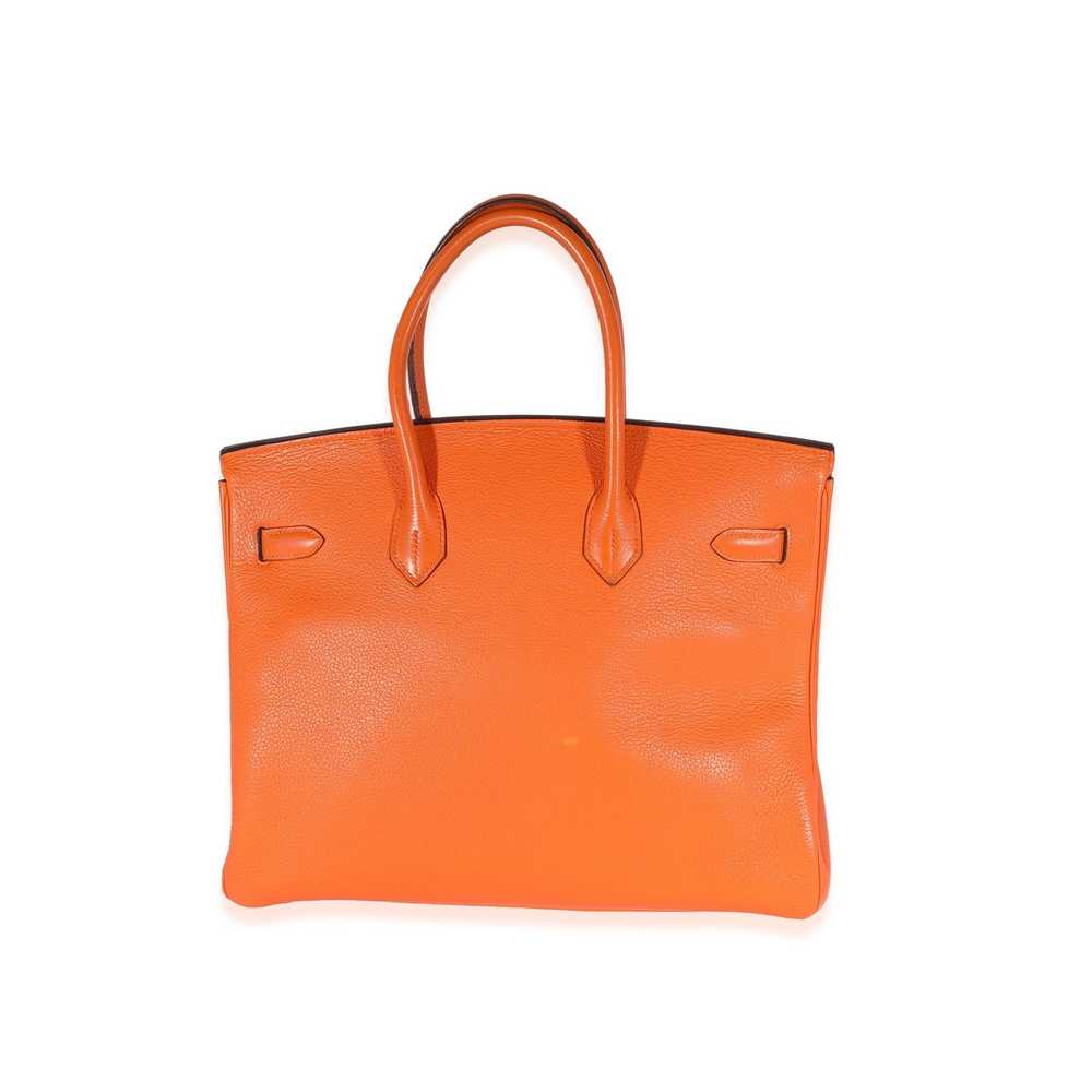 Hermes Hermès Orange Togo Birkin 35 PHW - image 3