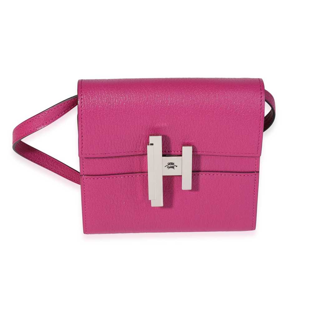 Hermes Hermès Rose Pourpre Chévre Mysore Mini Cin… - image 1