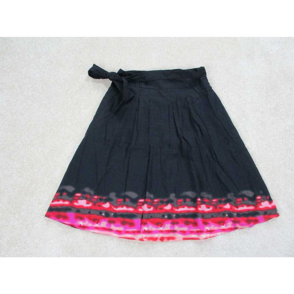 Vintage Tahari Skirt Womens Size 4 Black Red Cott… - image 1