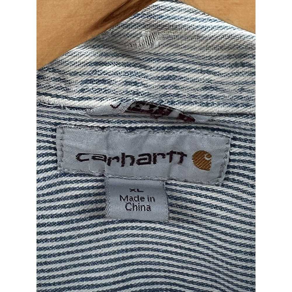 Carhartt Carhartt Hickory Stripe 1/4 Zip Shirt Me… - image 3