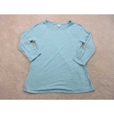 Vintage J Jill Shirt Women Extra Small Blue Long … - image 1
