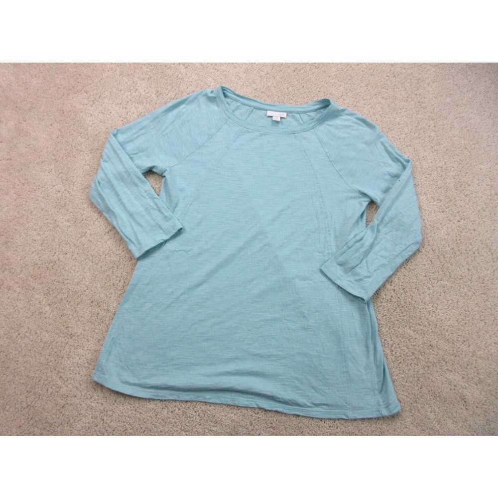 Vintage J Jill Shirt Women Extra Small Blue Long … - image 2