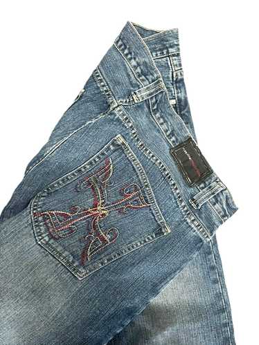 Fubu × Streetwear Y2K FUBU Embroidered Jeans 40x32