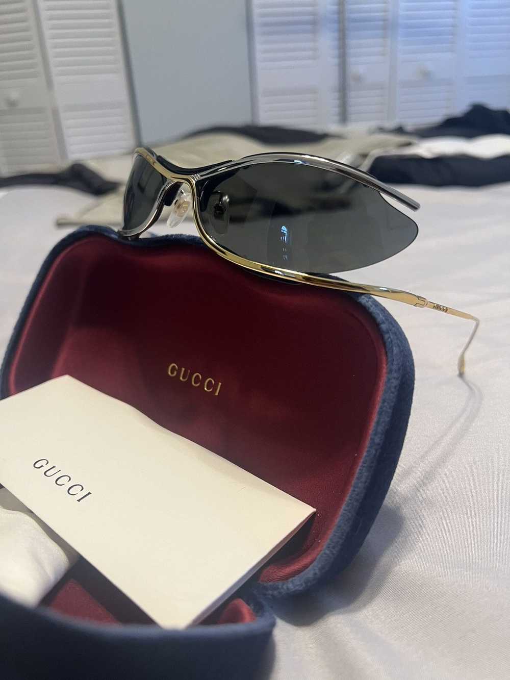 Gucci Gucci Gold and Silver Oval Matrix glasses - image 8