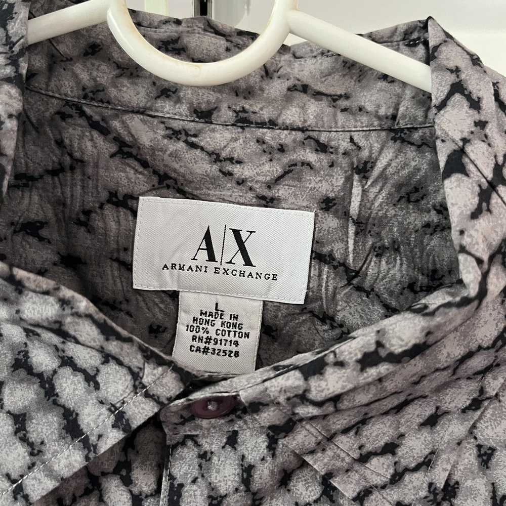 Armani Armani Exchange Dress Shirt Black and Grey - image 3