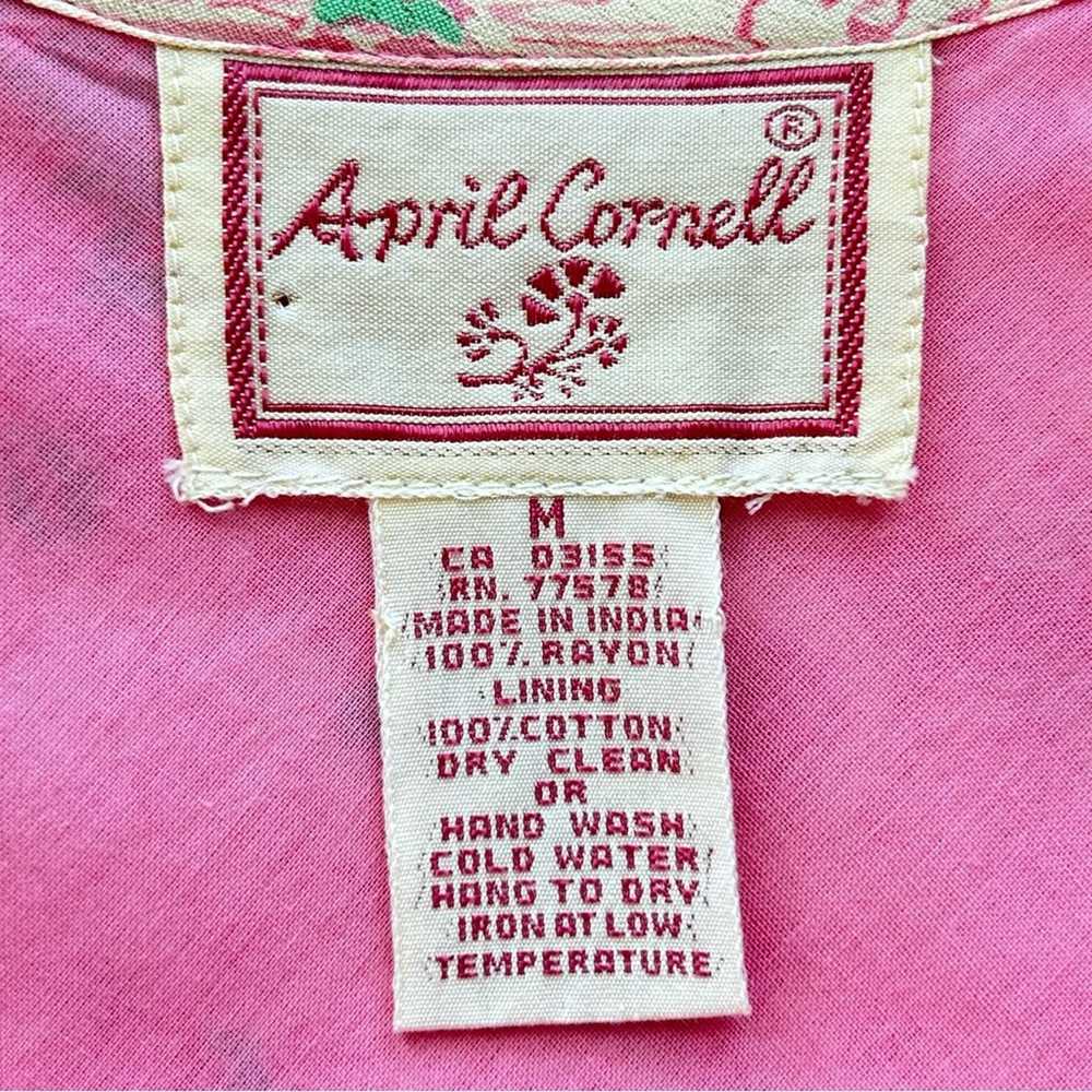 Vintage April Cornell Vintage Floral Sleeveless D… - image 11
