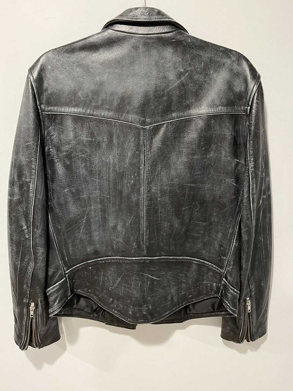 Blk Dnm Blk Dnm Distressed Leather Biker Jacket - image 6