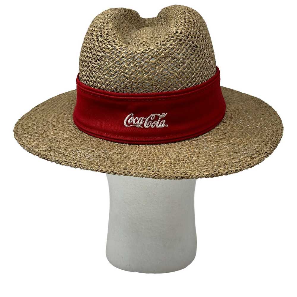 Coca Cola Coca Cola Vintage 90s Straw Panama Hat … - image 3
