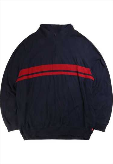 Vintage 90's Izod Sweatshirt Quarter Zip Striped … - image 1