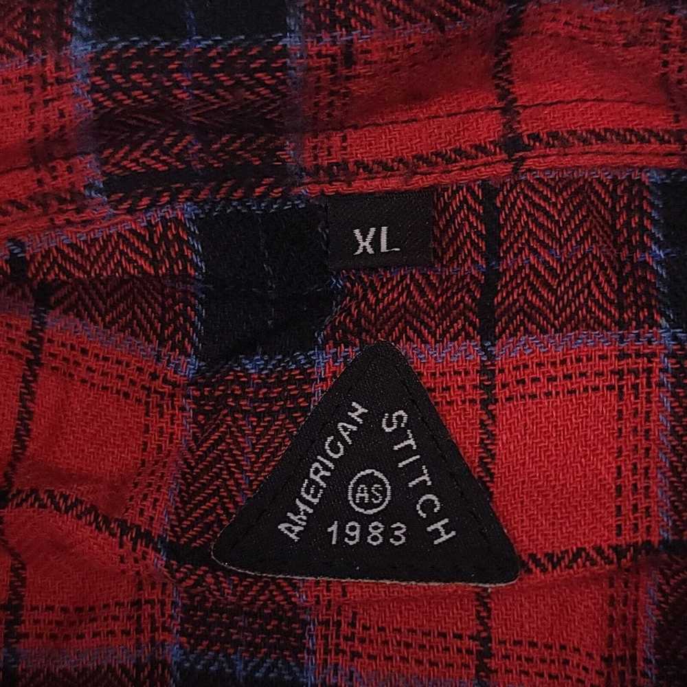 American Stitch American Stitch Tartan Flannel Bu… - image 3