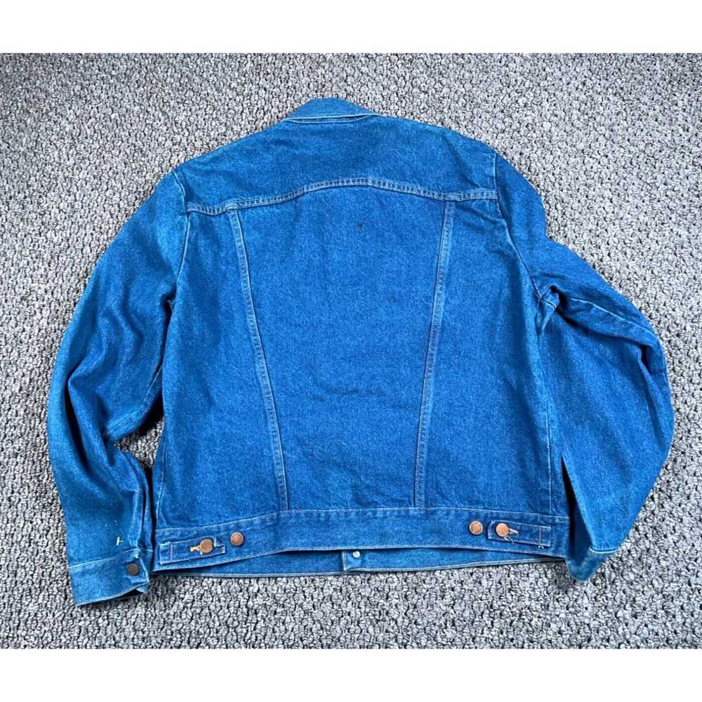 Etro VTG 80s Rustler Jean Jacket Adult XL Blue De… - image 2