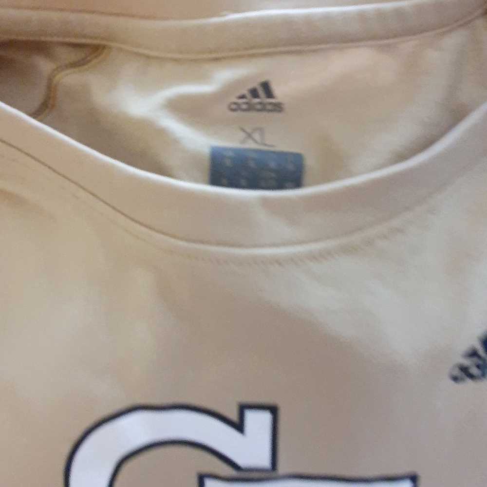 Georgia Tech football tshirt Adidas Xl beige w/ b… - image 3