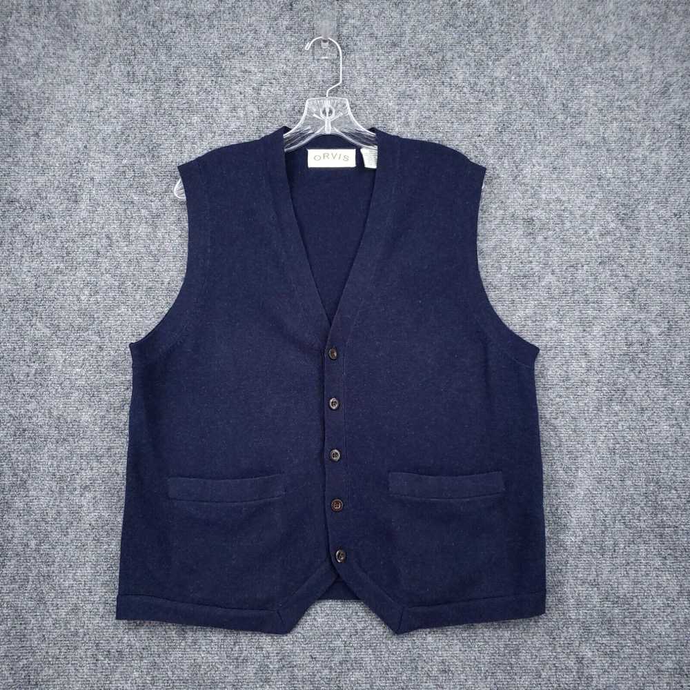 Orvis Orvis Sweater Vest Mens M Medium Cardigan B… - image 1