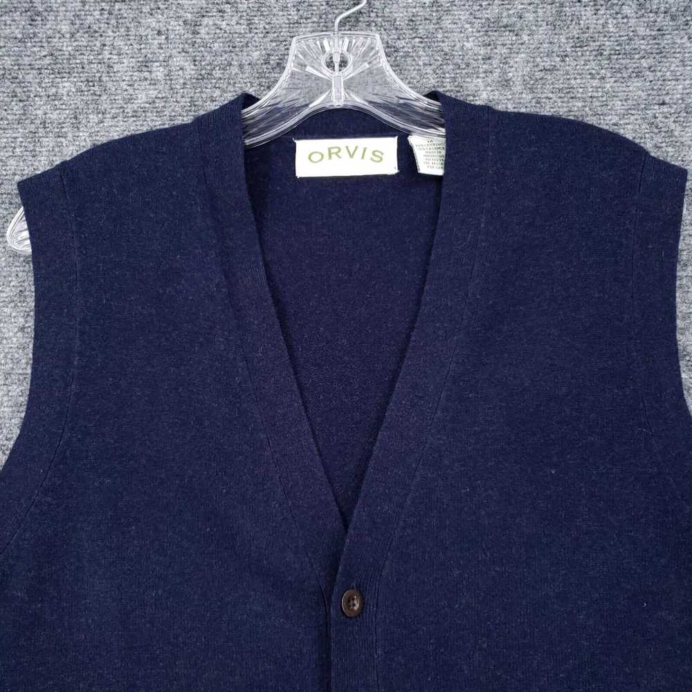 Orvis Orvis Sweater Vest Mens M Medium Cardigan B… - image 3