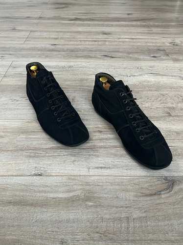 Prada PRADA Sneakers Hi Top Black Leather Suede L… - image 1