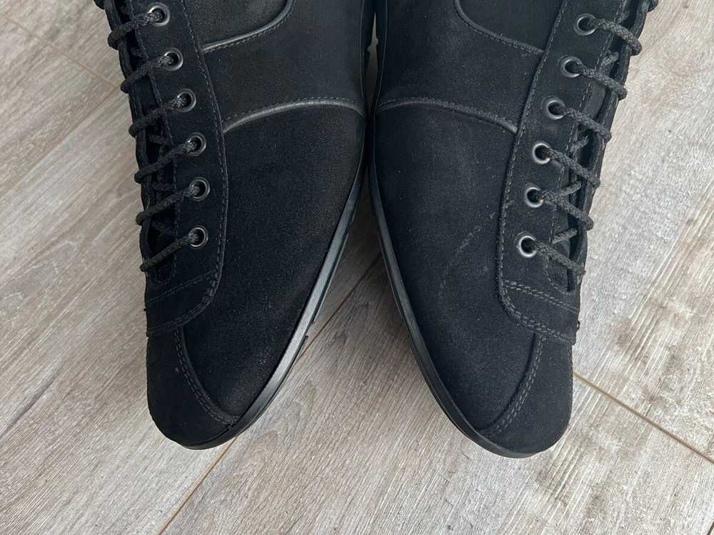 Prada PRADA Sneakers Hi Top Black Leather Suede L… - image 9