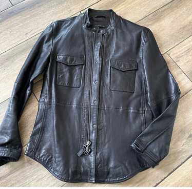 John Varvatos John varvatos black leather jacket … - image 1