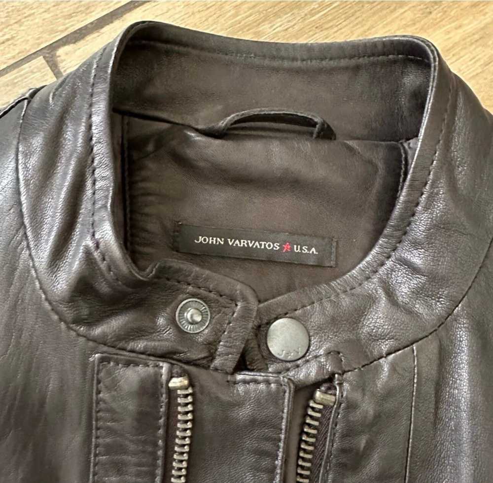 John Varvatos John varvatos black leather jacket … - image 2