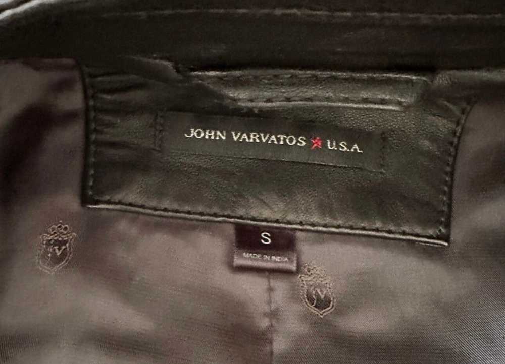 John Varvatos John varvatos black leather jacket … - image 5