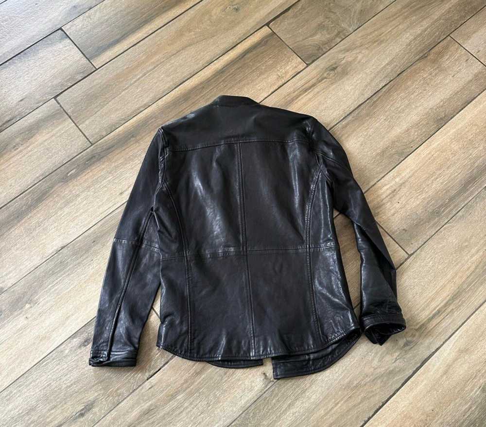 John Varvatos John varvatos black leather jacket … - image 6