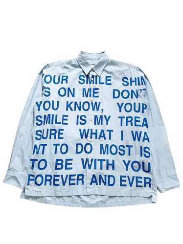 Junya Watanabe GRAIL 2001 “Your Smile” Poem Shirt