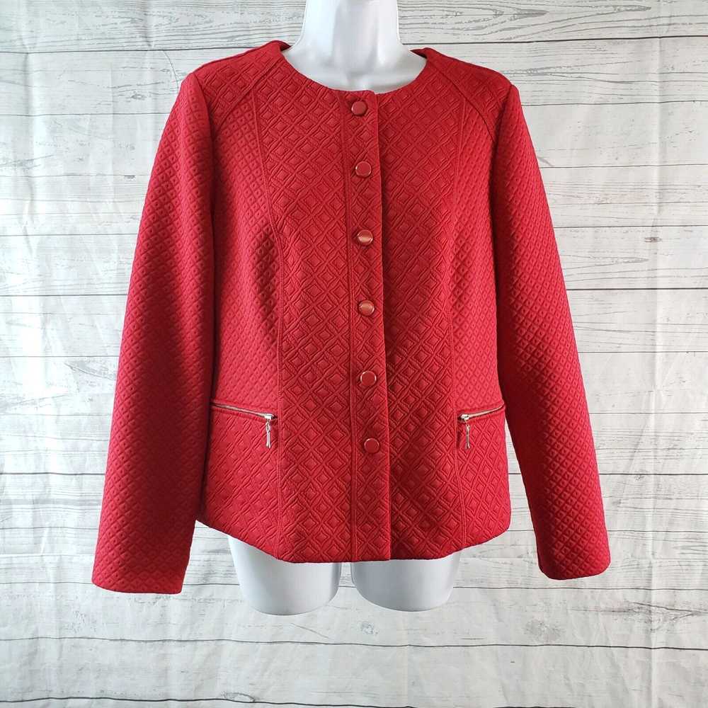 Vintage Chicos Womens Quilted Jacket Sz 0 US Smal… - image 1