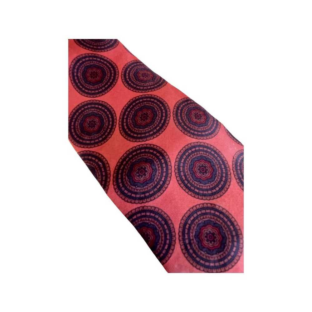 Vintage Vintage Silk Burnt Orange, Desert Red Tie… - image 3