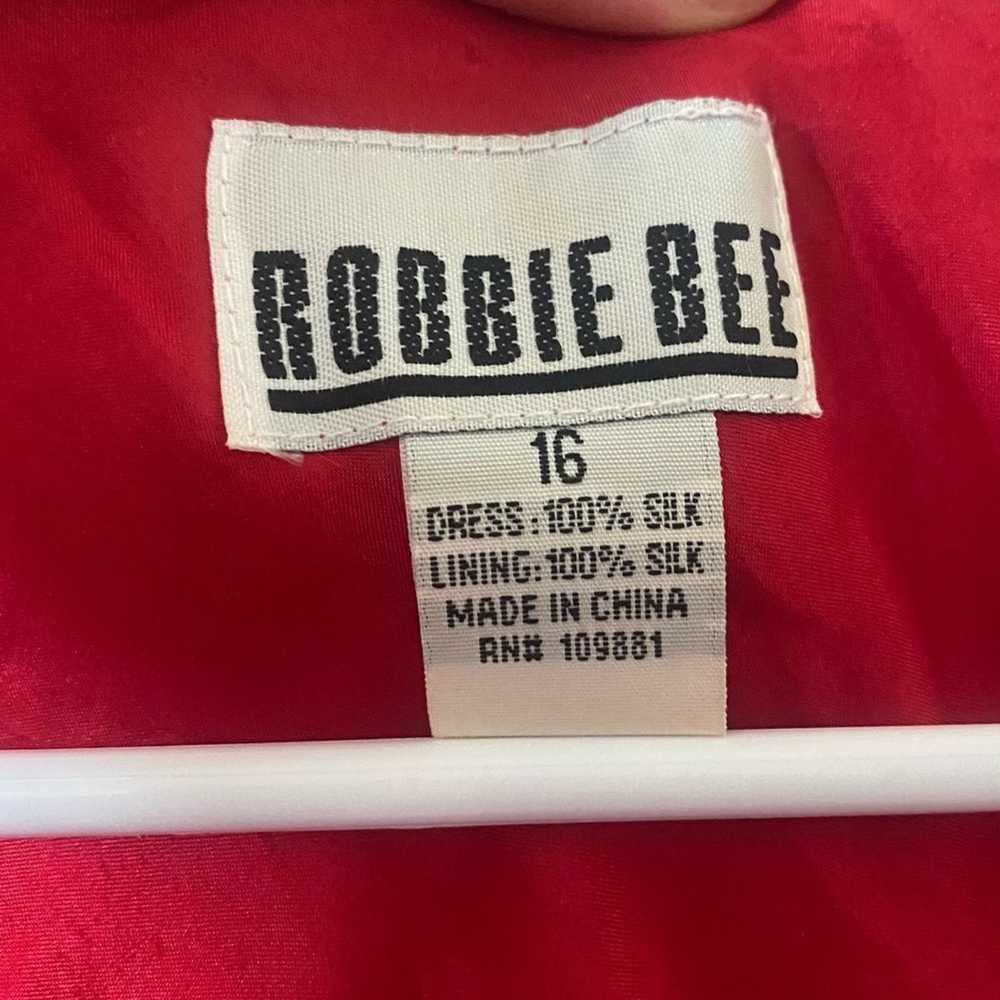 Vintage Robbie Bee 100% Silk Floral Ruffle Flowy … - image 10