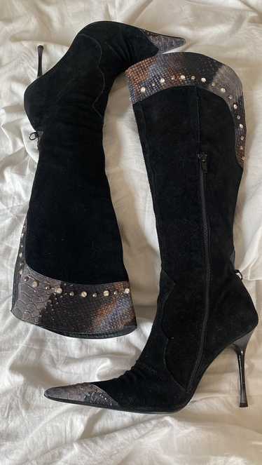 Vintage Vintage El Dantes suede knee-high boots - image 1