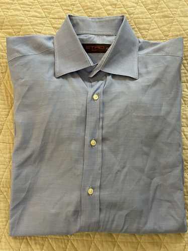 Etro Cotton Poplin Spread Collar Shirt